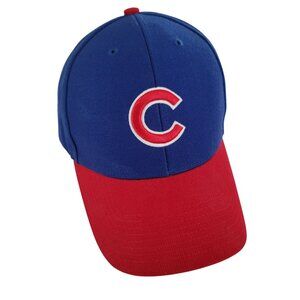 Chicago Cubs ’47 Brand Adjustable Strapback Hat Blue Red MLB Genuine Merchandise